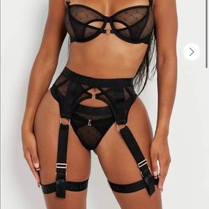 Black Strappy Lingerie Set
